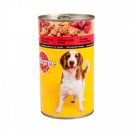 اكل كلاب بدجري لحمة علب 400غم 24 علبة