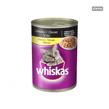 اكل قطط ويسكاس دجاج علب 400غم 24 علبة